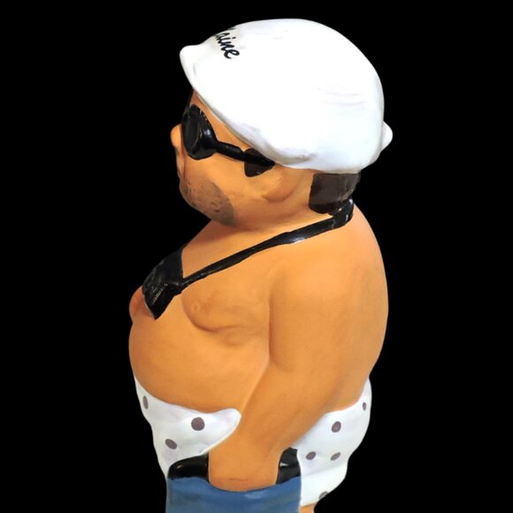 Pair Of Ceramic Figures With Cameras Man Elephant Home Decor Whimsical Maine - Picture 6 of 11